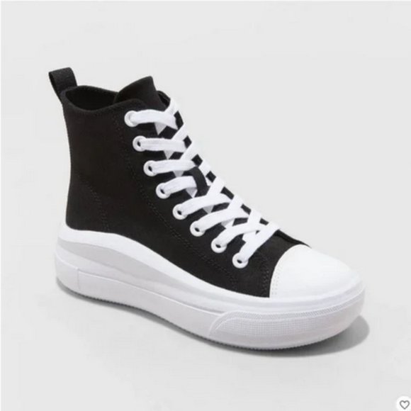 Women's Fallon Sneakers Black - Wild Fable™ 11 - Picture 1 of 9